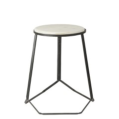 MARBLE TOP STOOL BLACK 